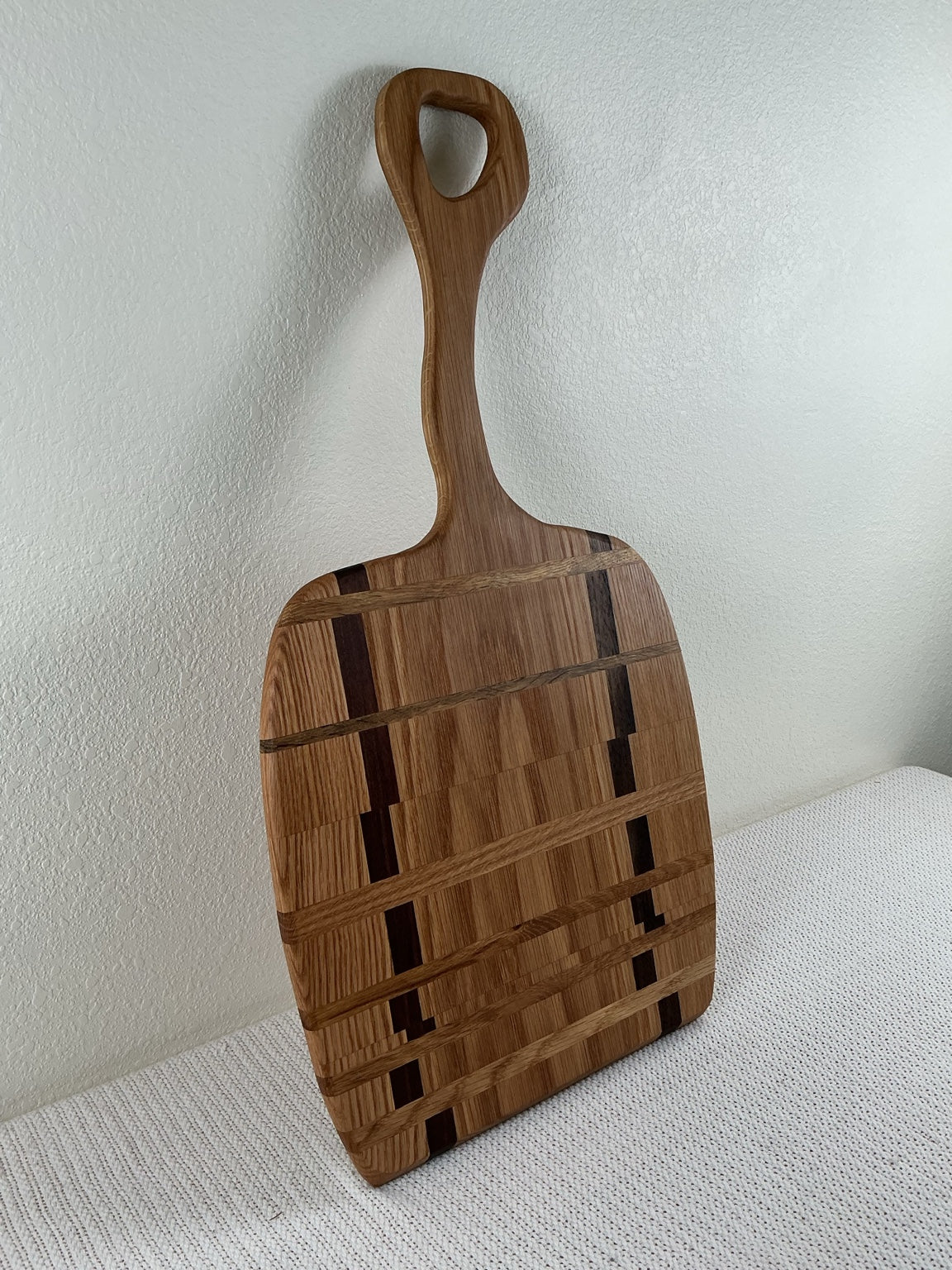 Glitch Grain Mixed Hardwood Bread Peel / Serving Board
