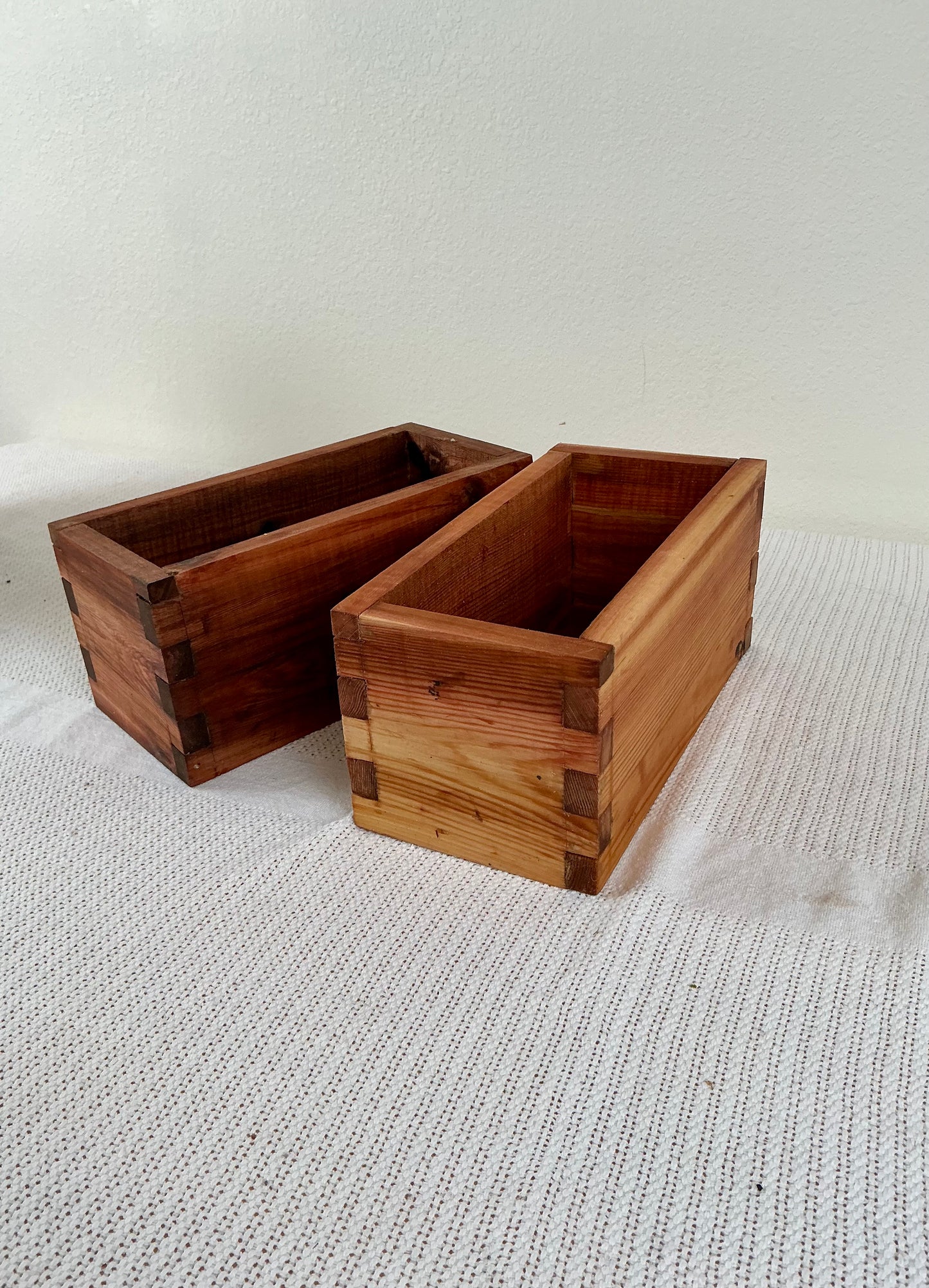 Modern Cedar Planter Box 12x6 Handmade Wooden Herb Planter Indoor Outdoor Rustic Minimalist Garden Box Small Planter