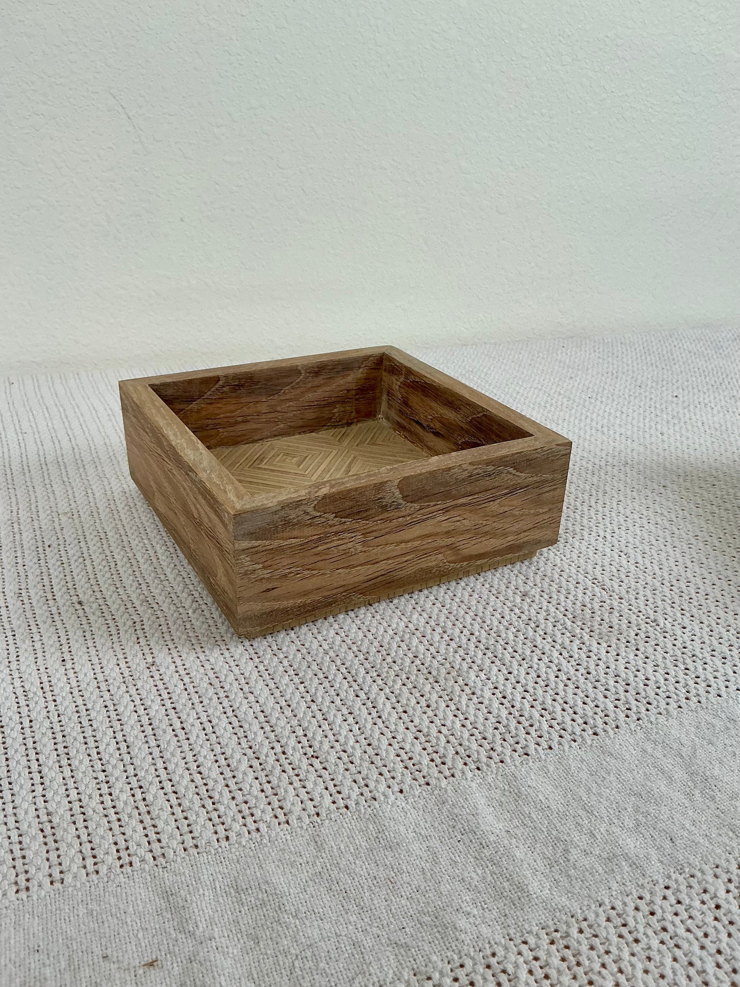 Set of 4 White Oak Geometric Boxes | Handmade Oak Decorative Storage Set | Modern Rustic Catchall Boxes | Sculptural Wood Decor | THE BASICS BY CGP