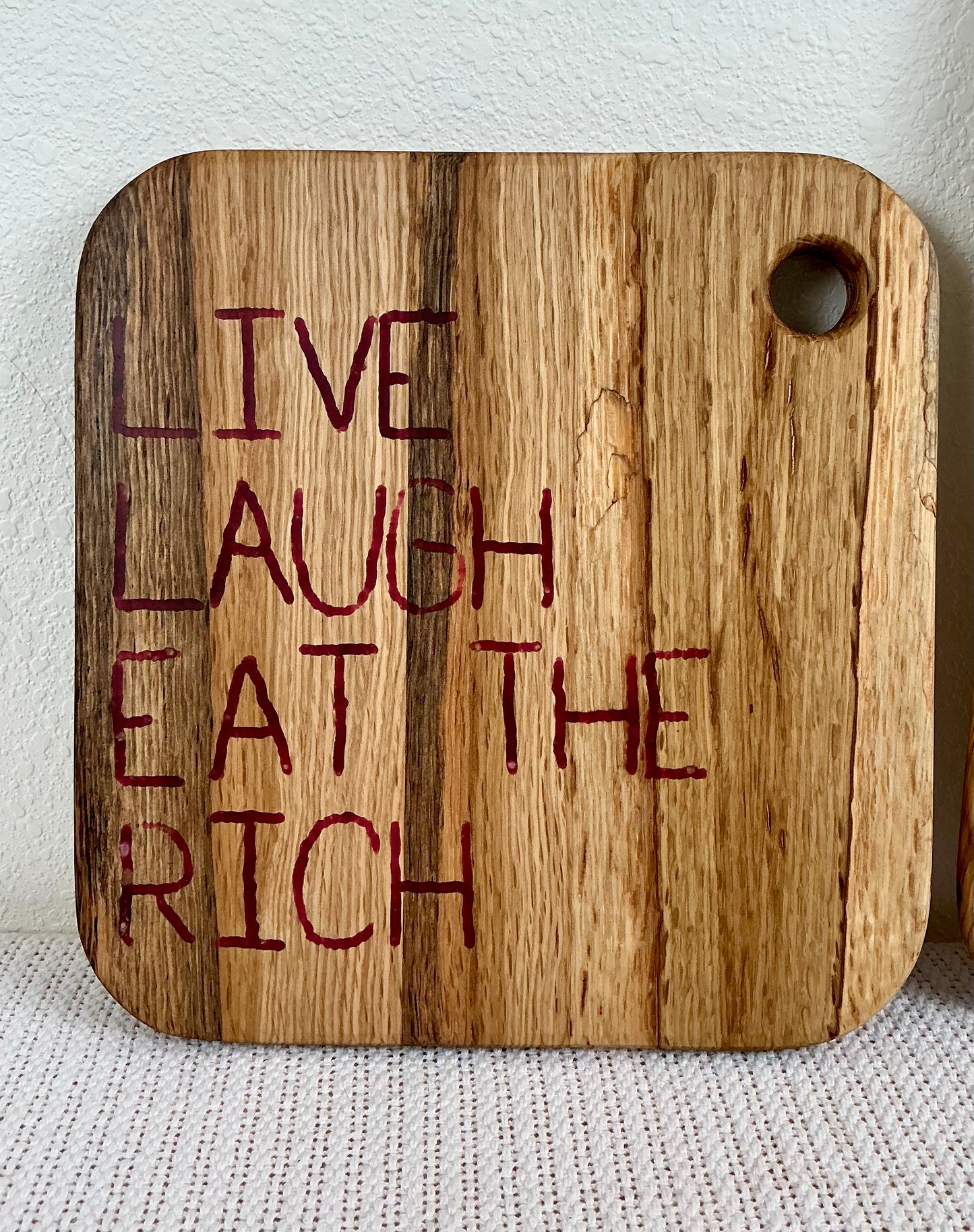 White Oak “Eat the Rich” Cutting Board | Handmade Oak Charcuterie Board | THE BASICS BY CGP