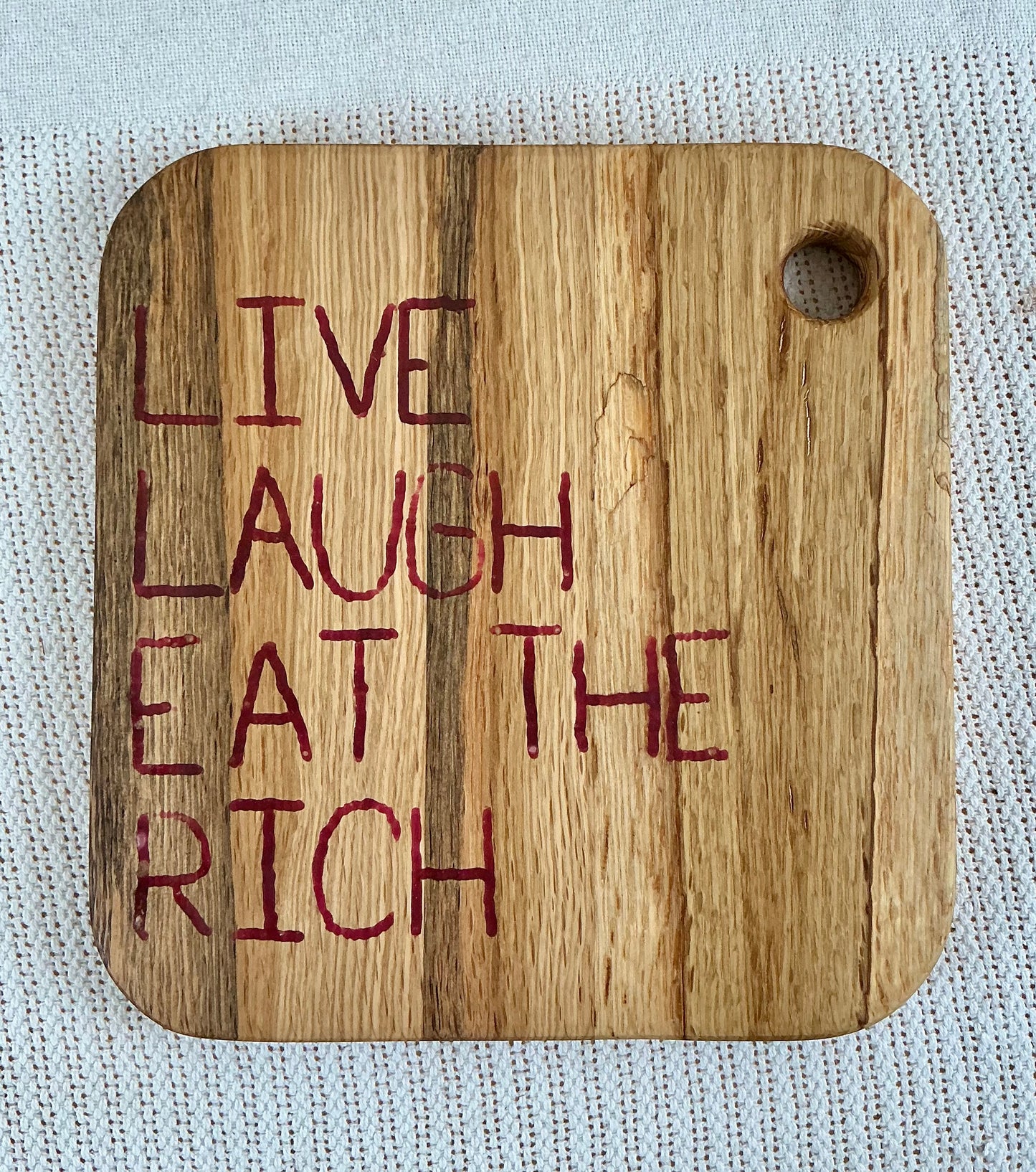 White Oak “Eat the Rich” Cutting Board | Handmade Oak Charcuterie Board | THE BASICS BY CGP