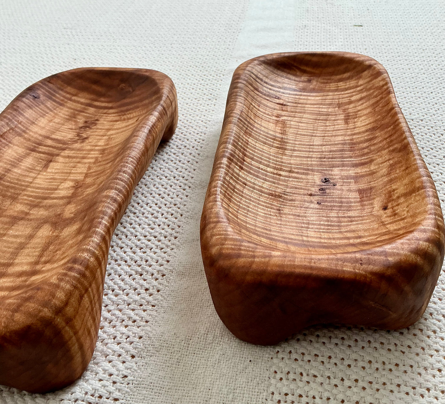 Curly Maple Hand-Carved Tray (7”)