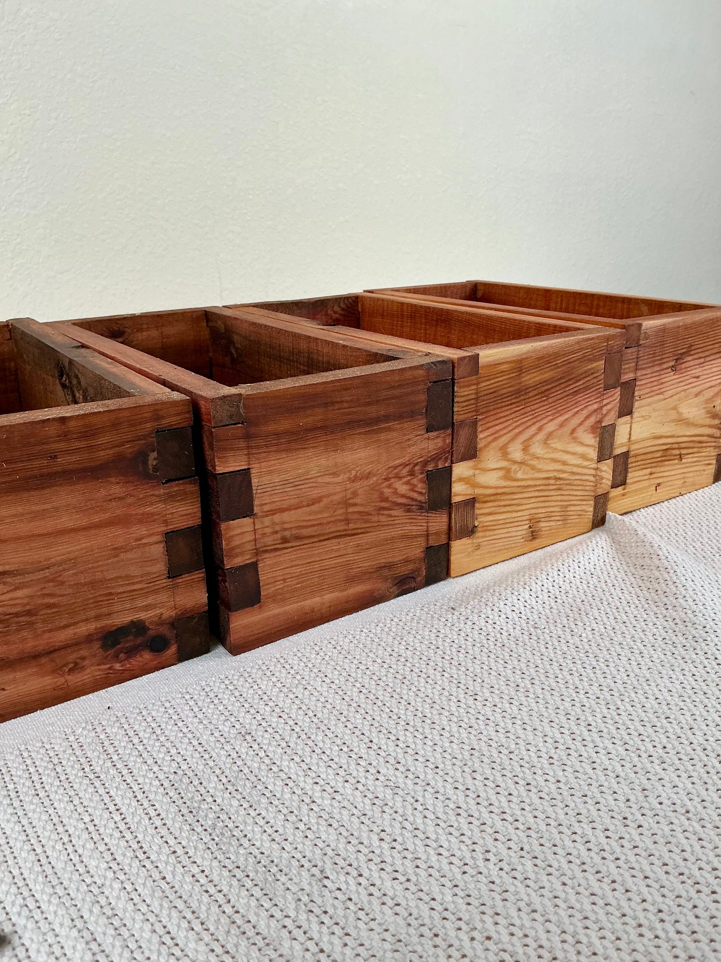 Modern Cedar Planter Box 12x6 Handmade Wooden Herb Planter Indoor Outdoor Rustic Minimalist Garden Box Small Planter