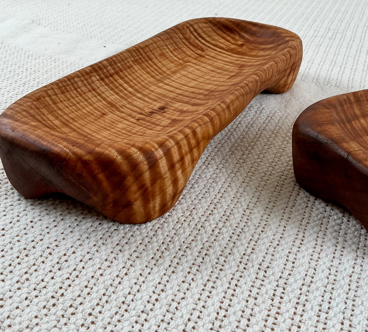 Curly Maple Hand-Carved Tray (7”)