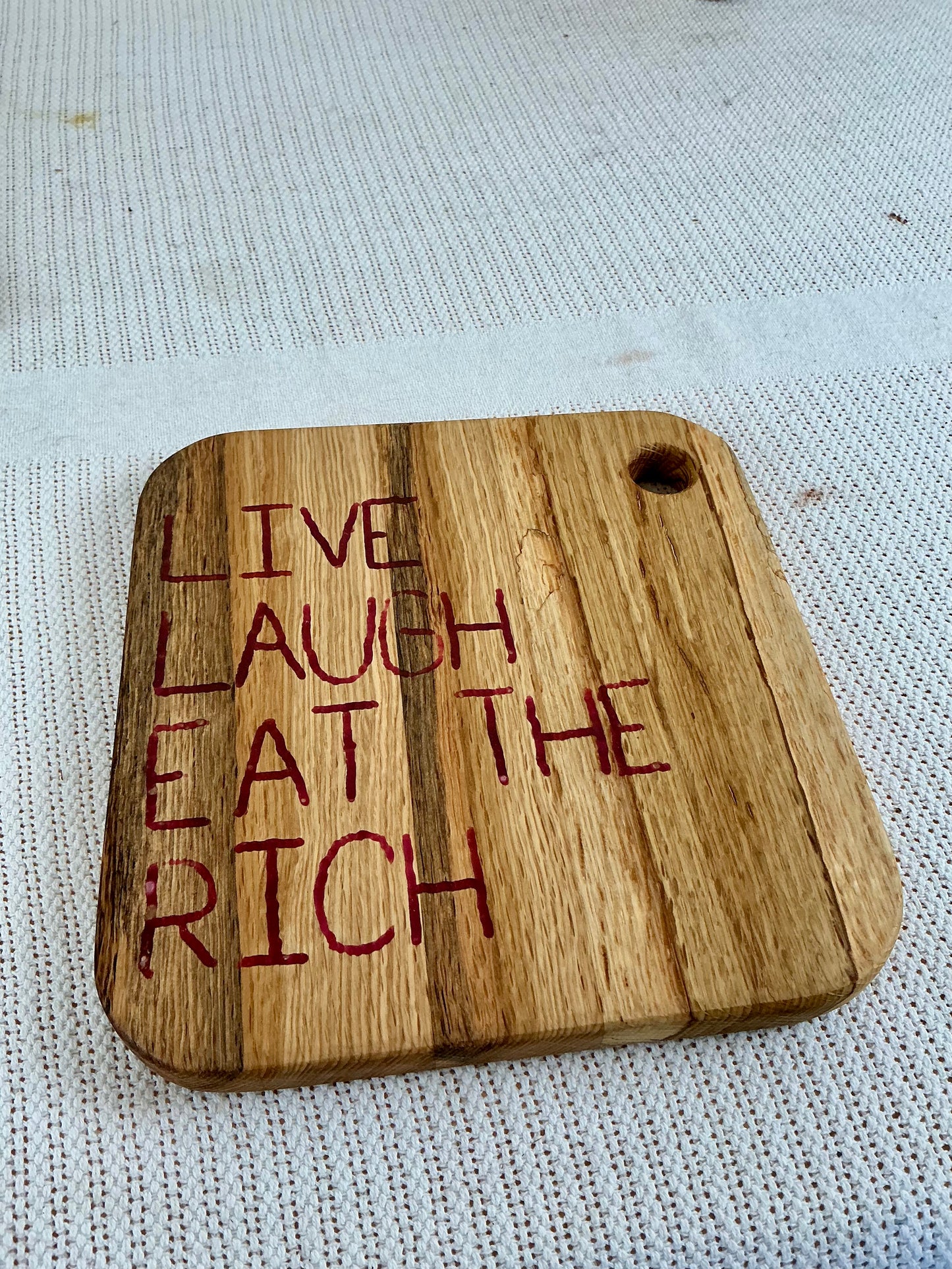 White Oak “Eat the Rich” Cutting Board | Handmade Oak Charcuterie Board | THE BASICS BY CGP