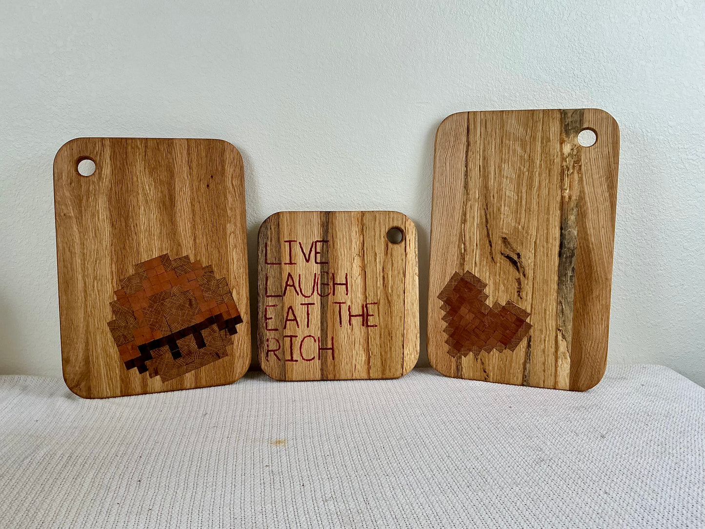 White Oak “Eat the Rich” Cutting Board | Handmade Oak Charcuterie Board | THE BASICS BY CGP