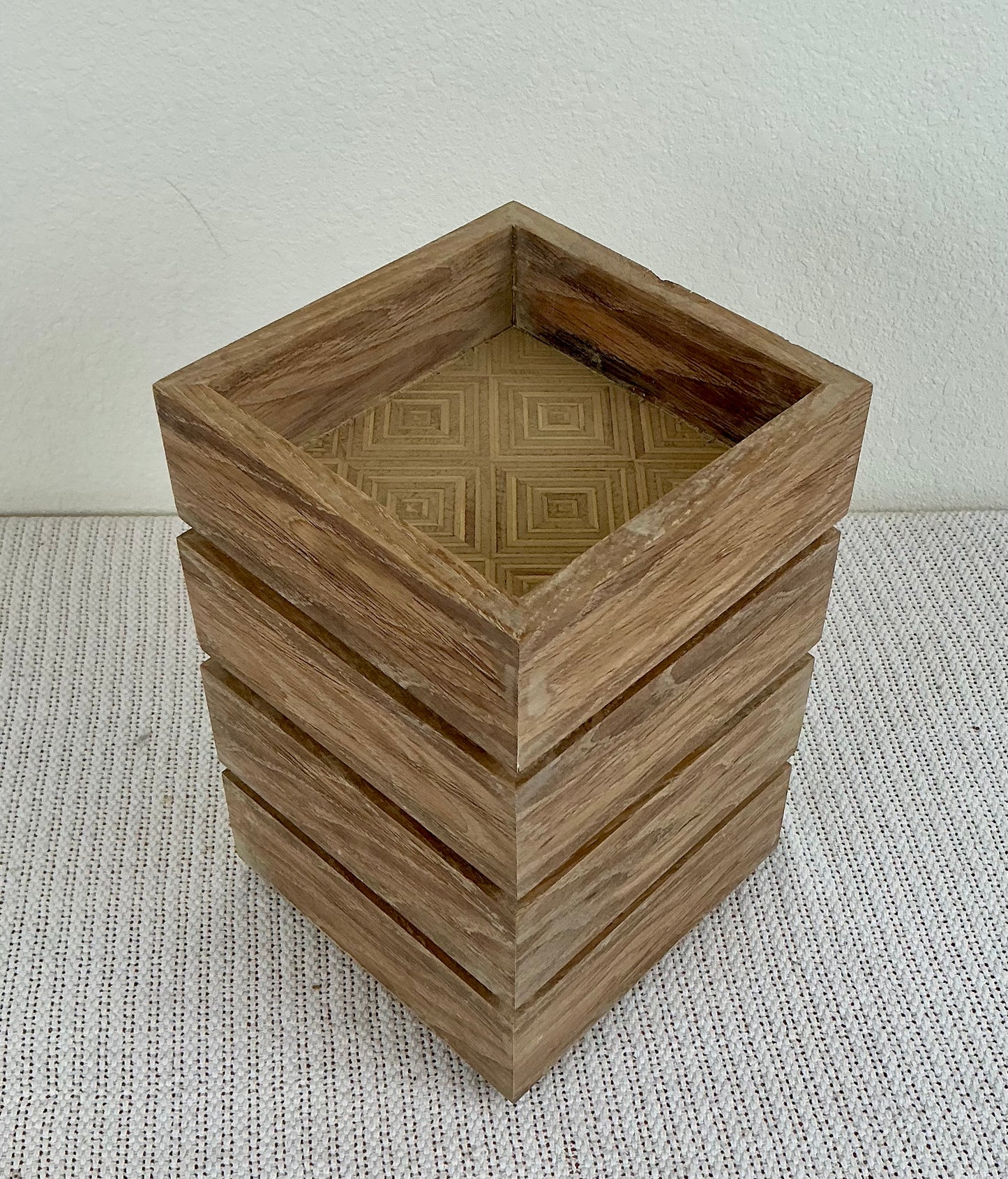 Set of 4 White Oak Geometric Boxes | Handmade Oak Decorative Storage Set | Modern Rustic Catchall Boxes | Sculptural Wood Decor | THE BASICS BY CGP