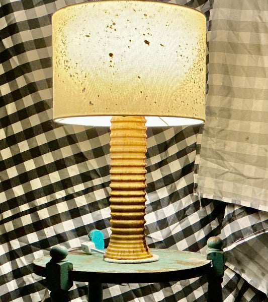 Handmade lamp with shade