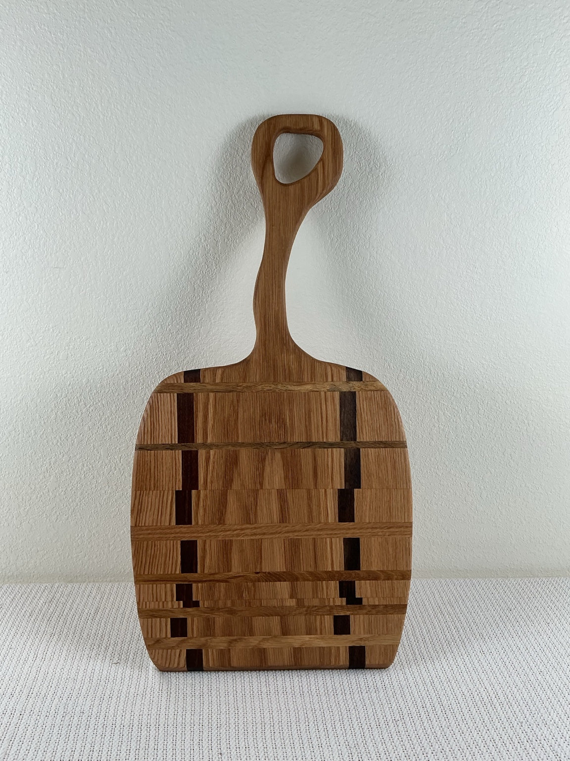 Glitch Grain Mixed Hardwood Bread Peel / Serving Board