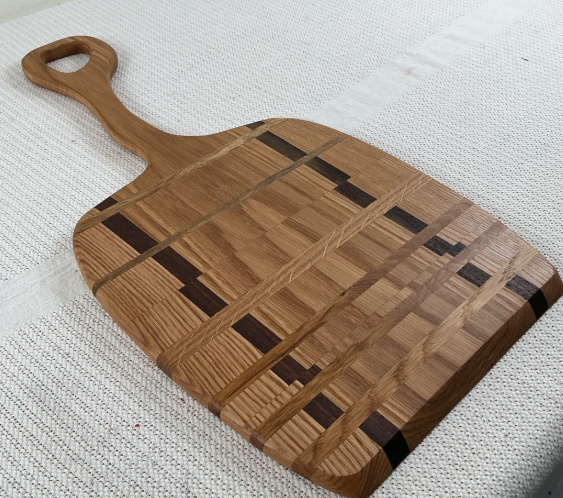 Glitch Grain Mixed Hardwood Bread Peel / Serving Board